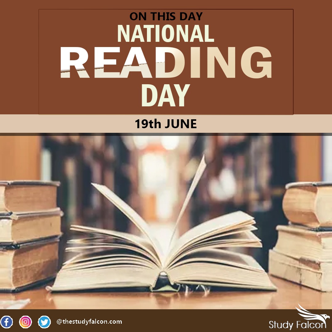 19th June- National Reading Day - Study Falcon